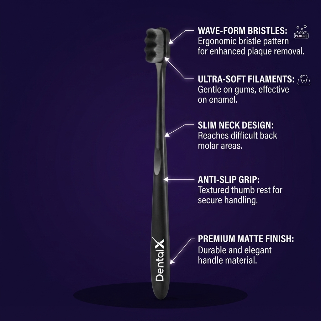 DentalX Oral Care Kit - Tongue Cleaner + Nano Brush