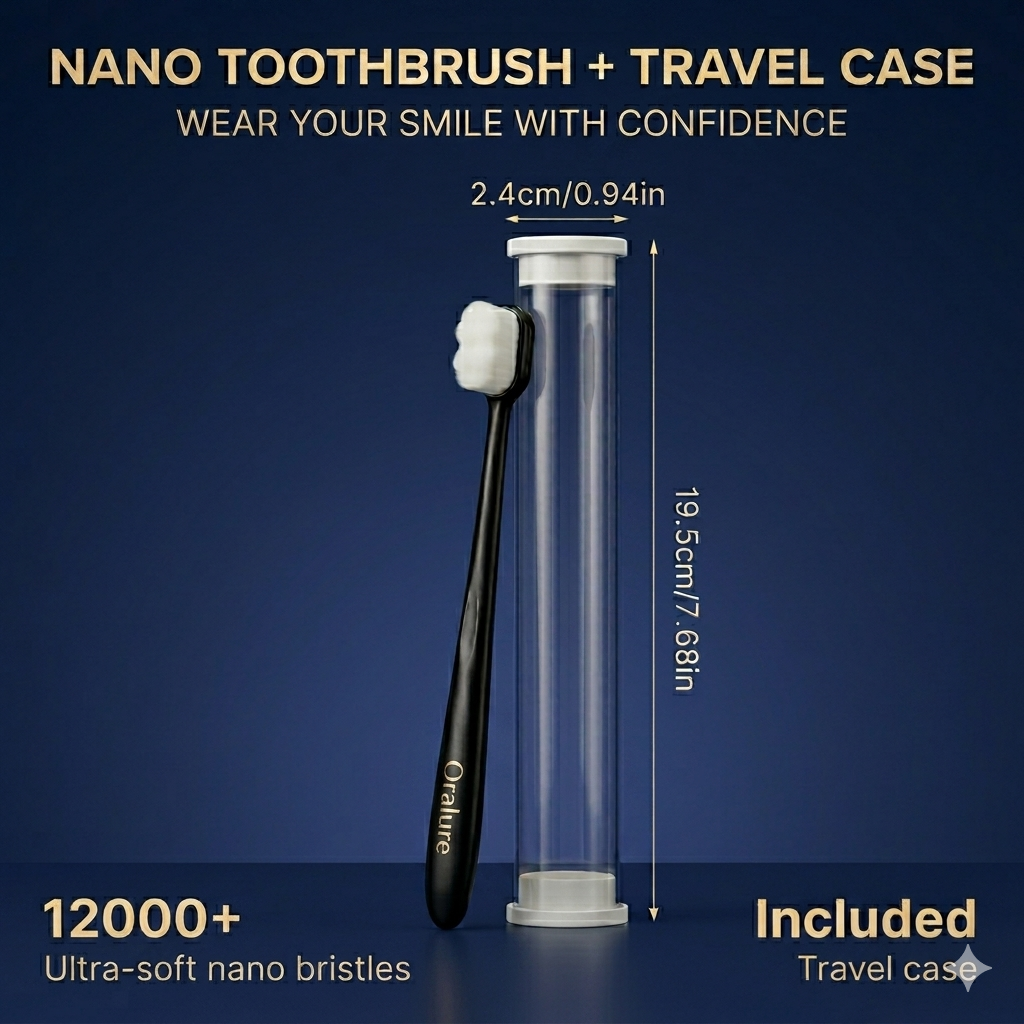 ORALURE- NANO TOOTHBRUSH & TRAVEL CASE